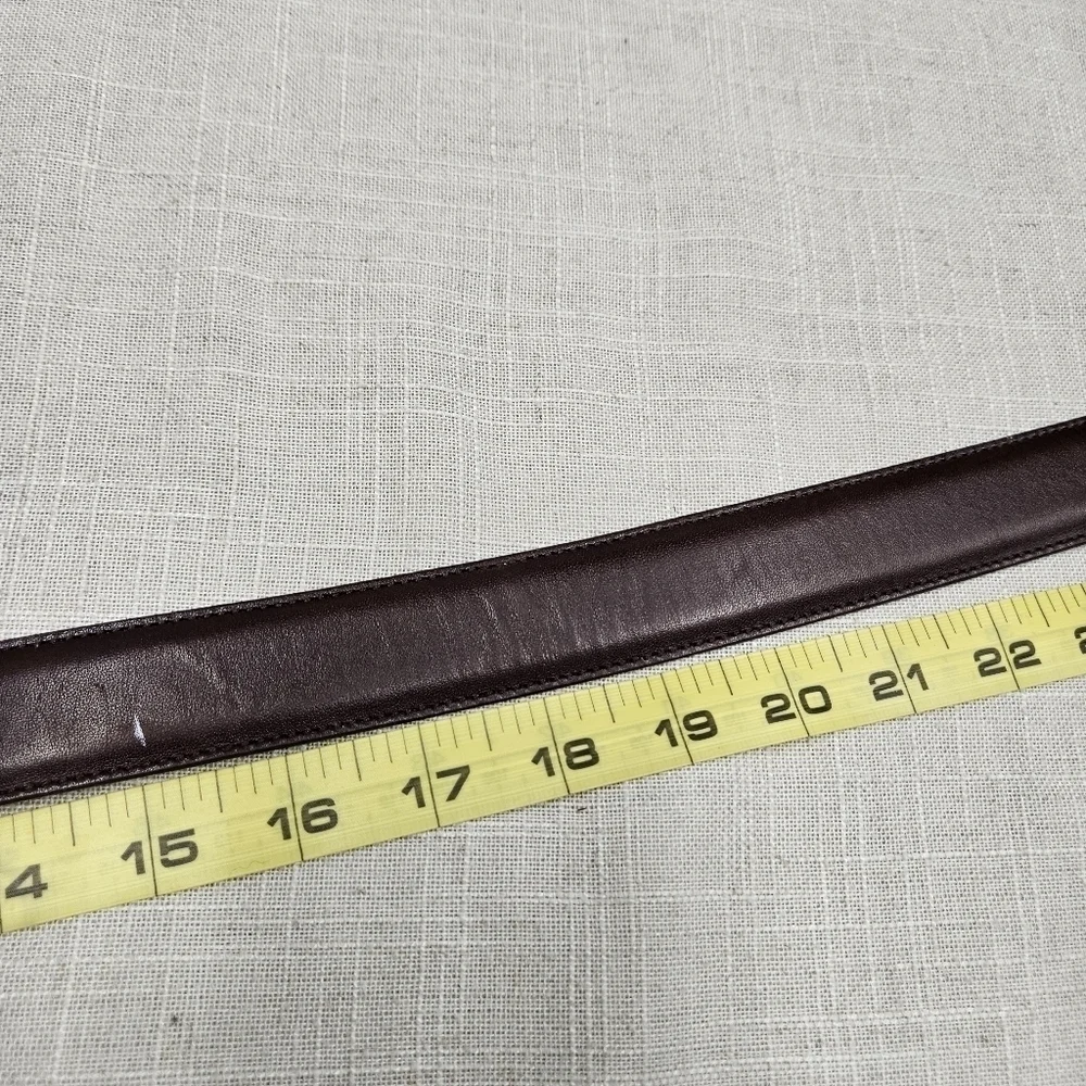 Coach Brown Belt Solid Leather Neutral Minimalist Office Business Casual size 38